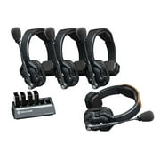Hollyland Solidcom SE Global 4S 2.4 GHz 4-Person Water-Resistant Single-Ear Headset Intercom System with Auto Frequency Hopping Technology and USB-C Port