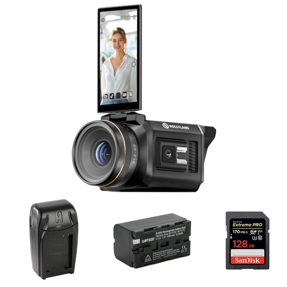 竜*様 Hollyland VenusLiv V2 ライブ配信カメラ バッテリー Hollyland VenusLiv V2 Wireless Live Streaming Camera Bundle with