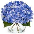 thumbnail image 1 of Hollyone Fake Flowers White Peonies Artificial Flowers Faux Flowers with Vase Peony Silk Flower Arrangements in Glass Vase with Faux Water for Home Decor Bathroom Table Centerpiece Shelf Decorations, 1 of 6