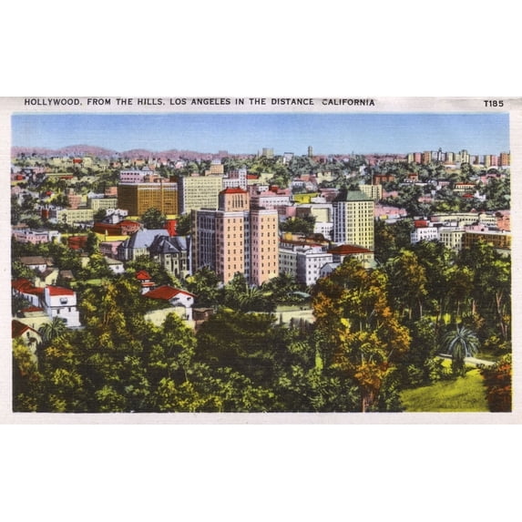 Hollywood And Los Angeles, California, Usa Poster Print By Mary Evans Pharcide (36 X 24)