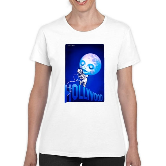 Hollywood Astronaut T-shirt Women's -Andrea Pecchia Designs