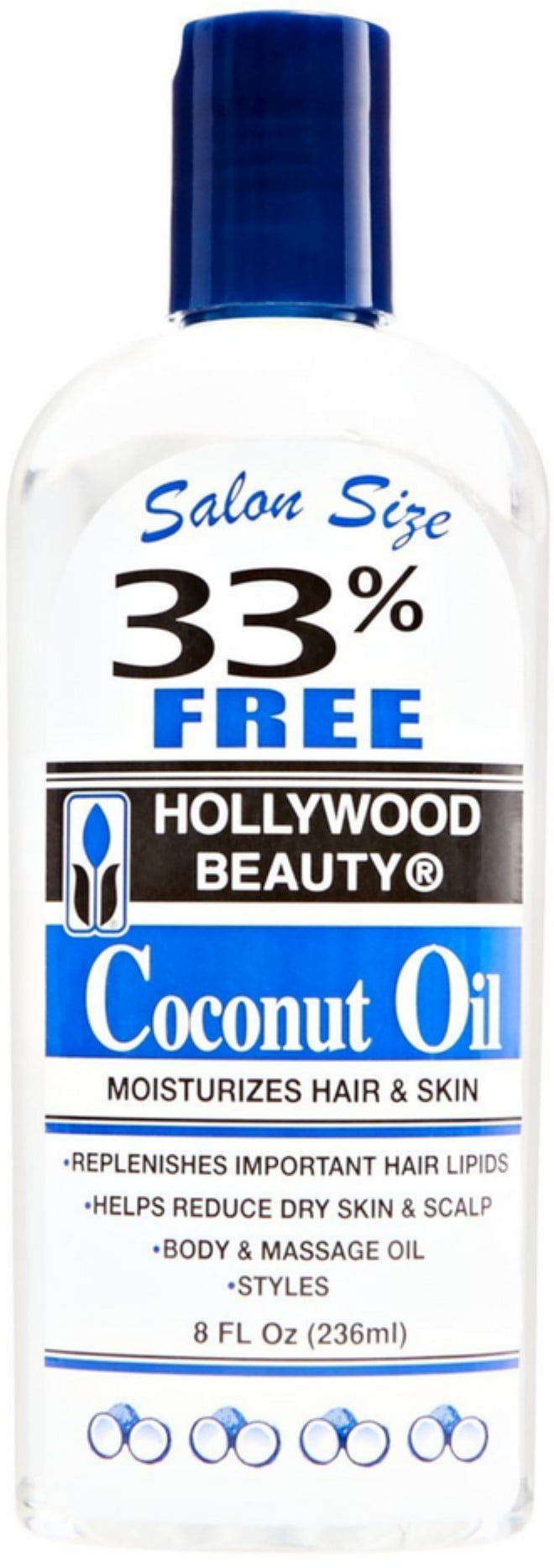 Hollywood Beauty Coconut Oil Moisturizes Hair & Skin 8 oz