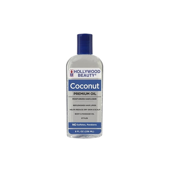 Hollywood Beauty Coconut Oil Moisturizes Hair and Skin, 8 oz