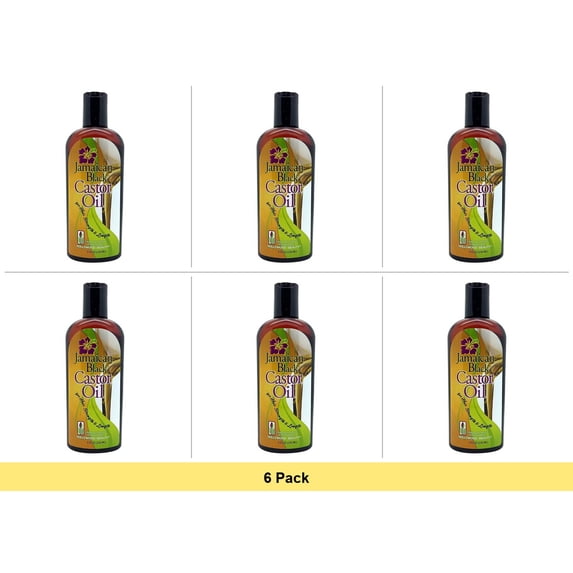 Hollywood Beauty Jamaican Black Castor Oil, 8 Oz - 6 Pack Bundle
