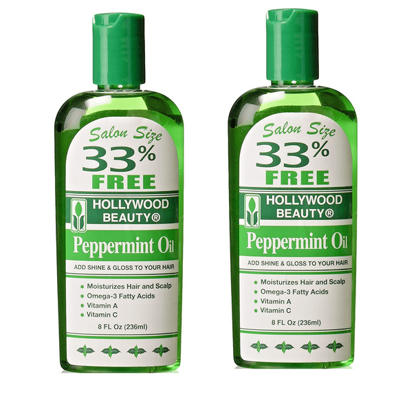 Hollywood Beauty Salon Size 33% Free - Peppermint Oil, Net.Wt 8 fl.oz (Pack of 2)