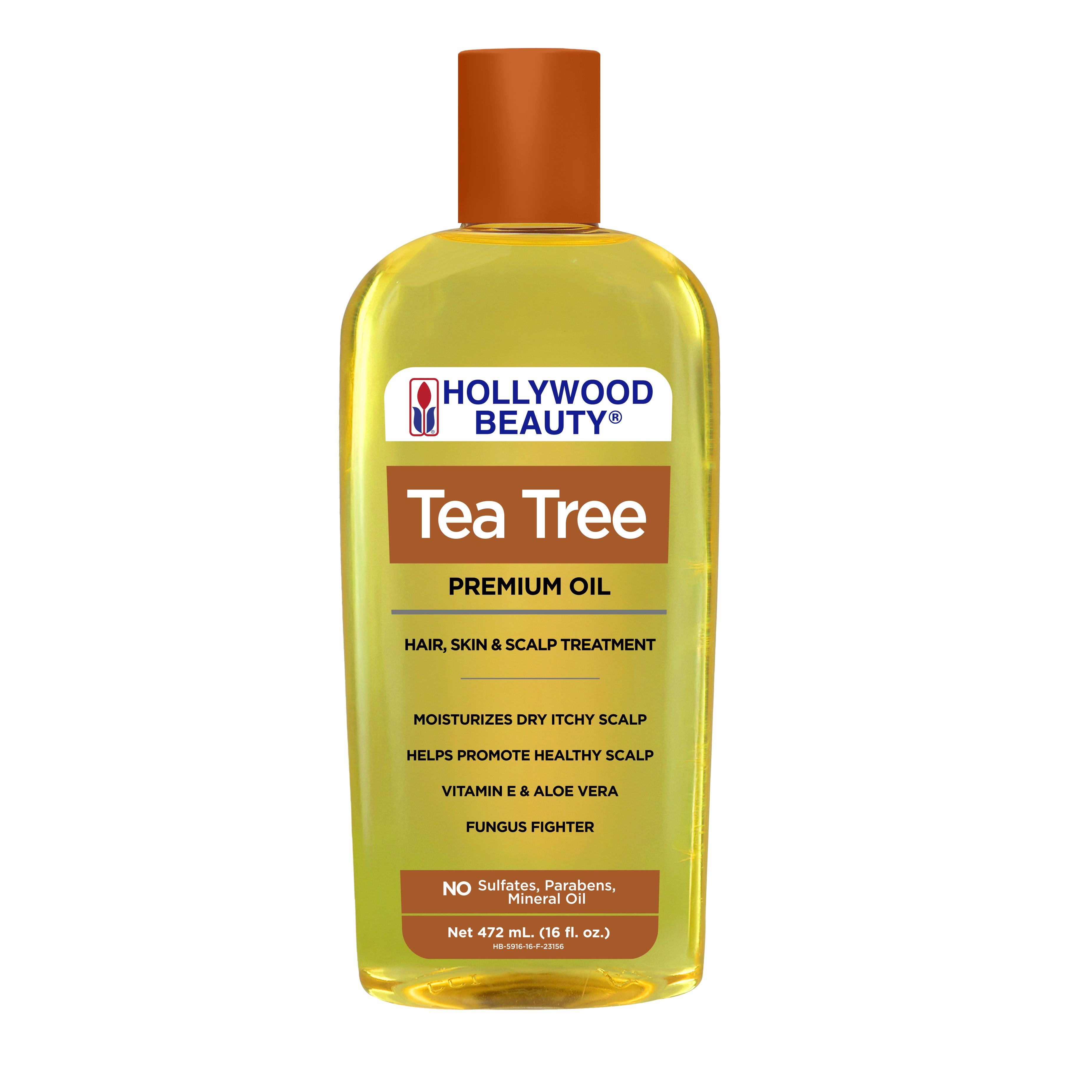 Hollywood Beauty Tea Tree Oil With Vitamin E & Aloe Vera - 16 oz. - Rejuvenate Hair, Skin & Scalp