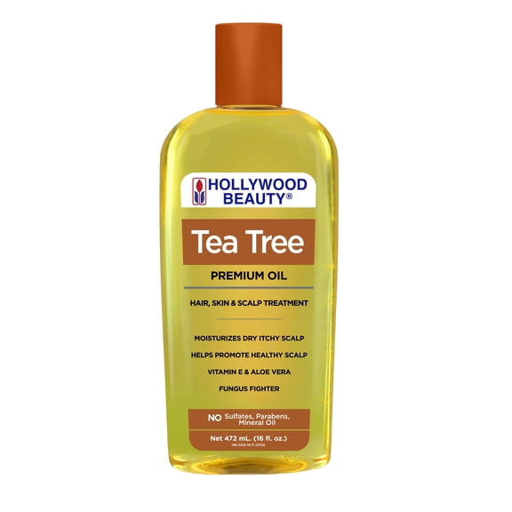 Hollywood Beauty Tea Tree Oil With Vitamin E & Aloe Vera - 16 oz. - Rejuvenate Hair, Skin & Scalp