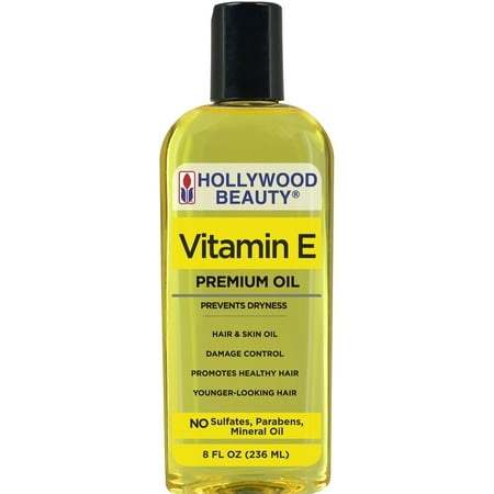 Hollywood Beauty Vitamin E Hair, Scalp, and Skin Oil, 8 fl oz, Dry Skin, Moisturizing