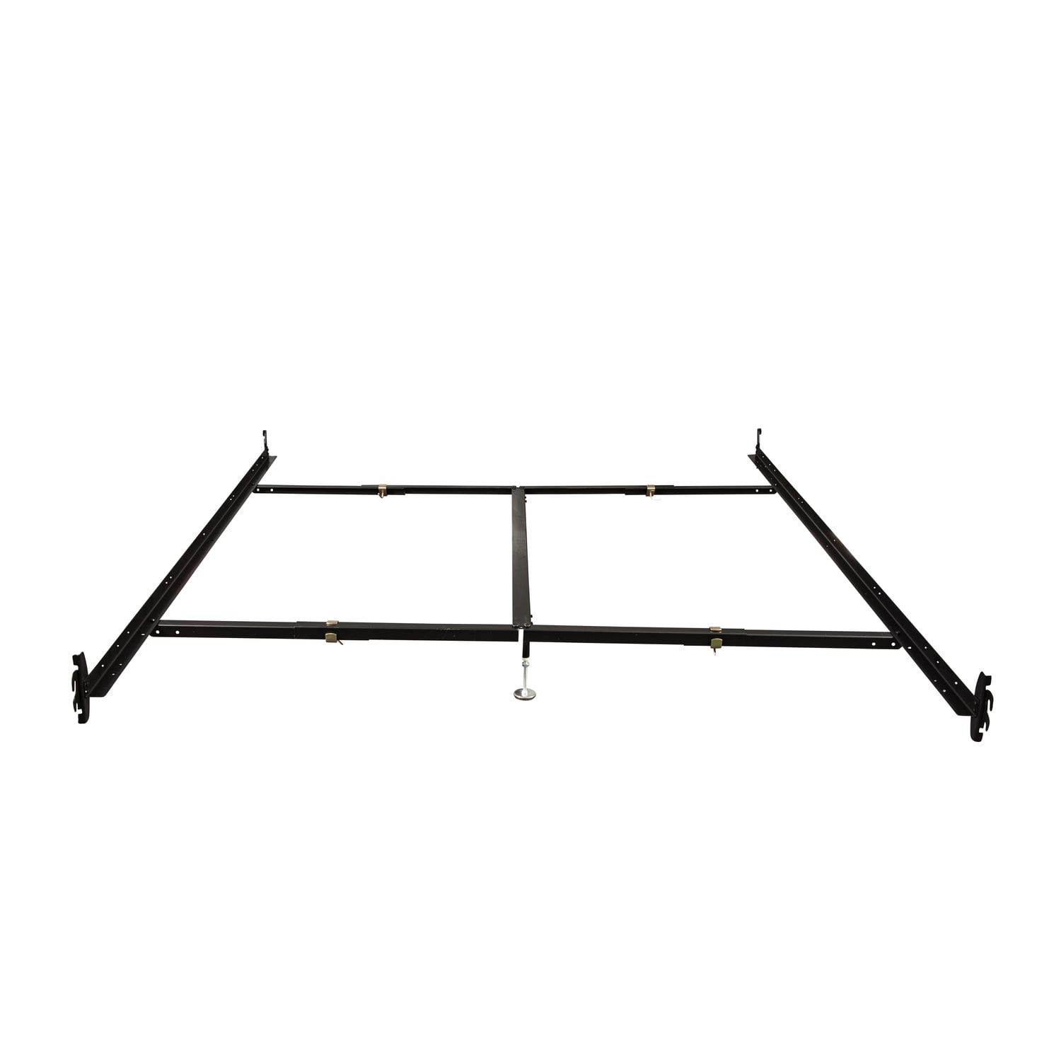 Serta StablBase Queen/King Size Metal Bed Frame with Hook On Rails, Center Support and 2 Glides