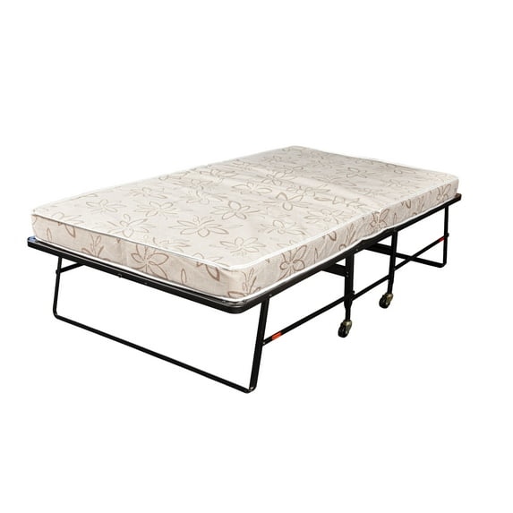Hollywood Bed Rollaway Bed, Fiber Mattress, Twin, Steel Construction