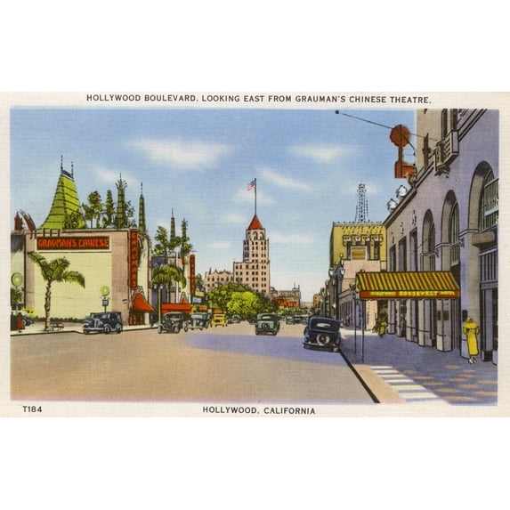Hollywood Boulevard, Los Angeles, California, Usa Poster Print By Mary Evans Pharcide (36 X 24)