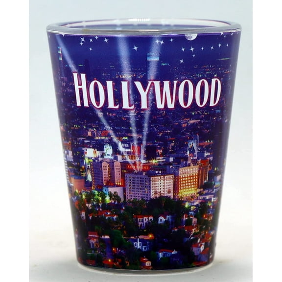 Hollywood California Searchlights Shot Glass
