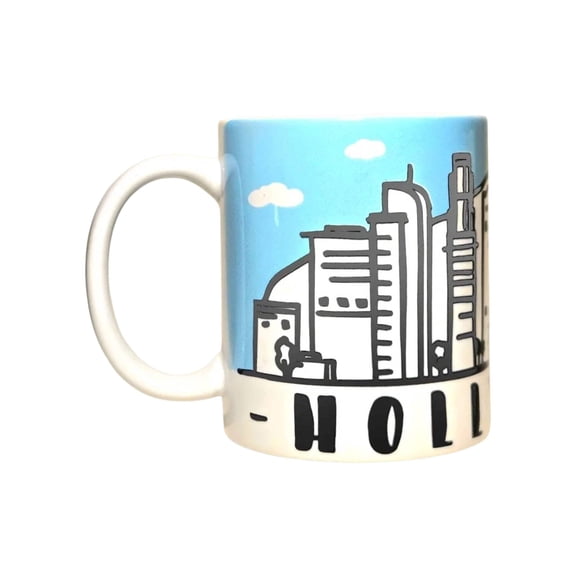 Hollywood California Skyline Souvenir 12oz Ceramic Coffee Mug