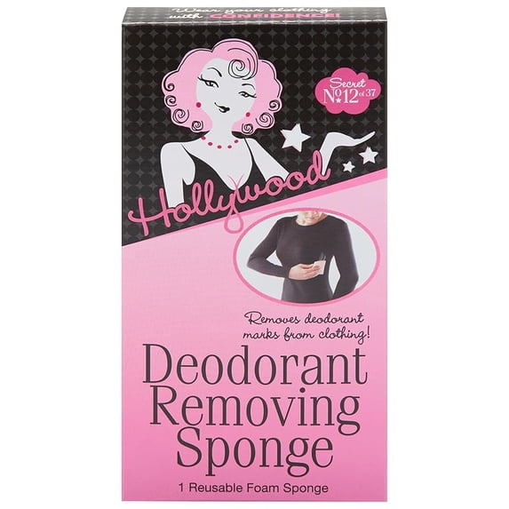 Hollywood Fashion Secrets Deodorant Removing Sponge, Reusable Stain Remover Cleaning Sponge for Clothes
