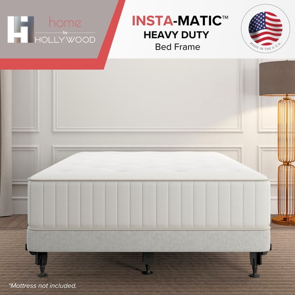 Inst-a-matic - Heavy Duty Bed Frame with Rollers & Glides - Twin / Full / Queen / California King / Eastern King