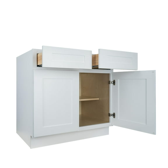 Hollywood Fabiani Design Shaker Base Kitchen Cabinet Ready to Assemble 24 in. W x 24 in. D x 34.5 in. H White