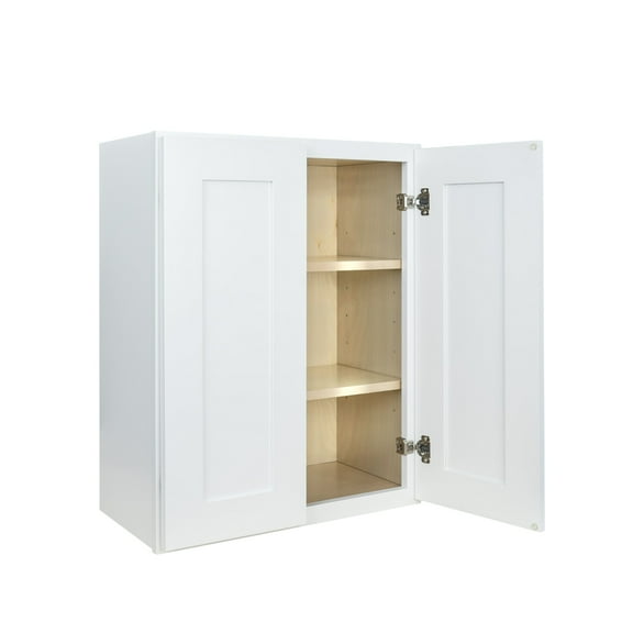 Hollywood Fabiani Design Shaker Wall Kitchen Cabinet Ready to Assemble 33 in. W x 12 in. D x 36 in. H White