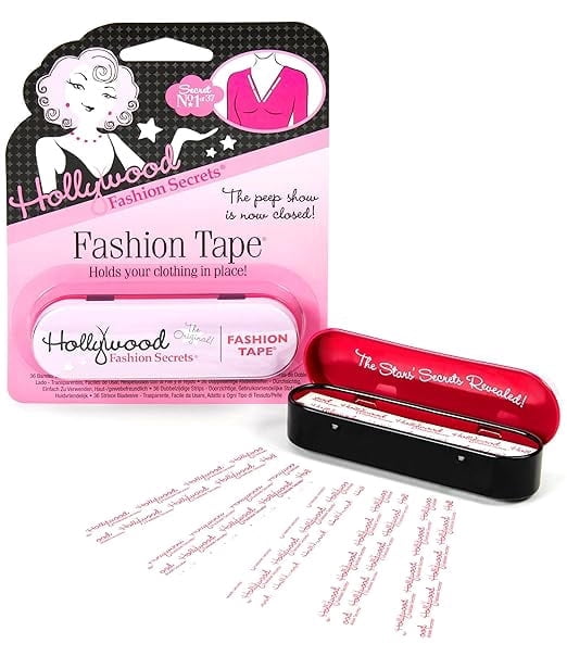 Hollywood Fashion Secrets Double Sided Fashion Tape, Clear Clothing Tape, 36 Strips