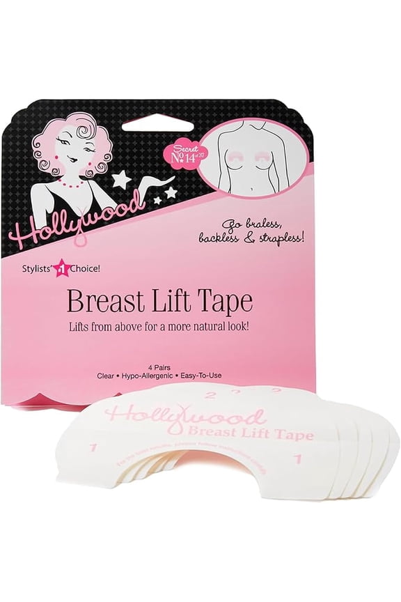 Bra Tape for Breast Lift No. 14 for All Cups, Hypoallergenic, 4 Pairs