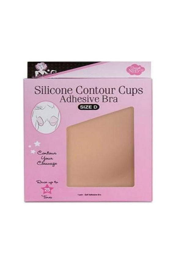 Silicone Breast Contour Cups, Self-Adhesive, Reusable, Hypoallergenic - Size D