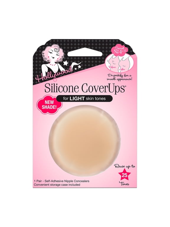 Sticky Bra Silicone Nipple Covers for Women, 1 Pack, Light Shade, Size 1