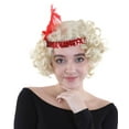 thumbnail image 1 of Hollywood Feather Flapper Womens Wig | Blond Character Cosplay Halloween Wig | Premium Breathable Capless Cap, 1 of 10