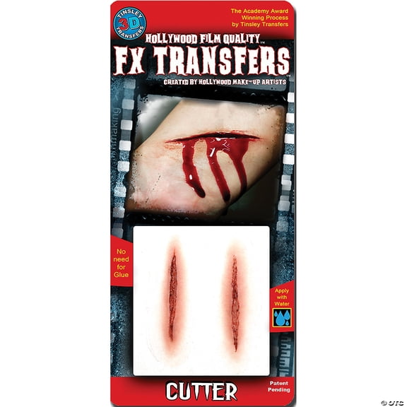 Hollywood Film Quality FX Transfers 3D Wounds- Cutter