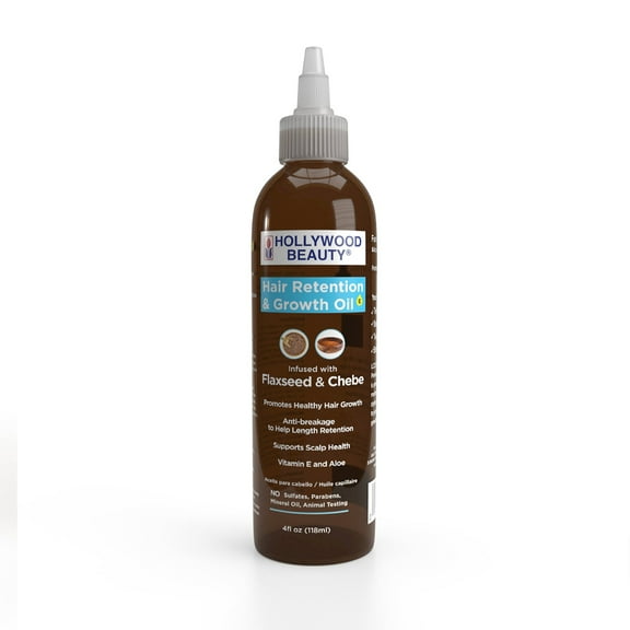 Hollywood Flaxseed and Chebe Growth Oil - 4 fl oz,Pack of 2