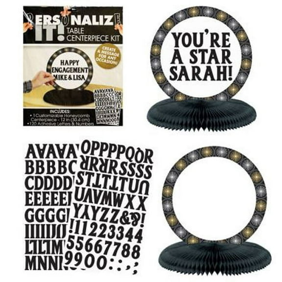 Hollywood 'Glitter Starz' Customizable Honeycomb Centerpiece (1ct)