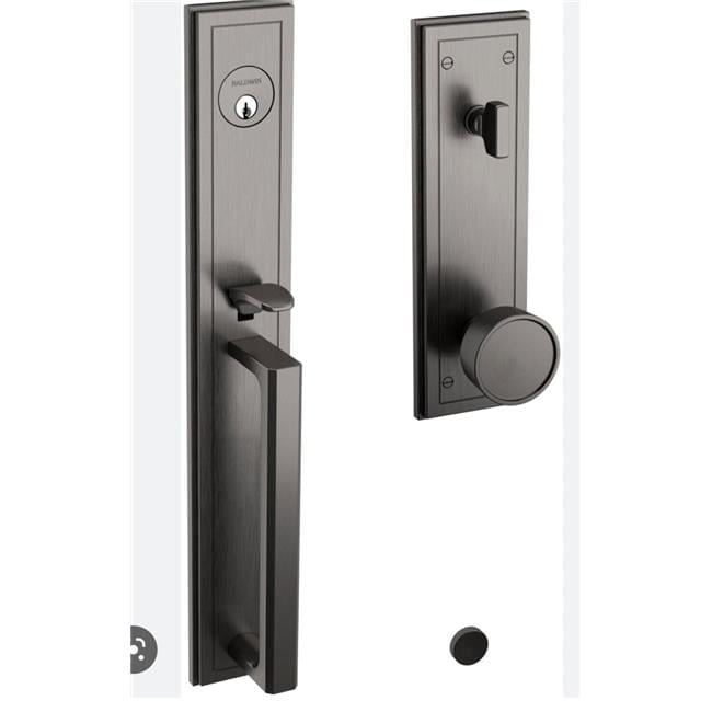 Hollywood Hills Full Escutcheon Single Cylinder Handleset, Satin Black