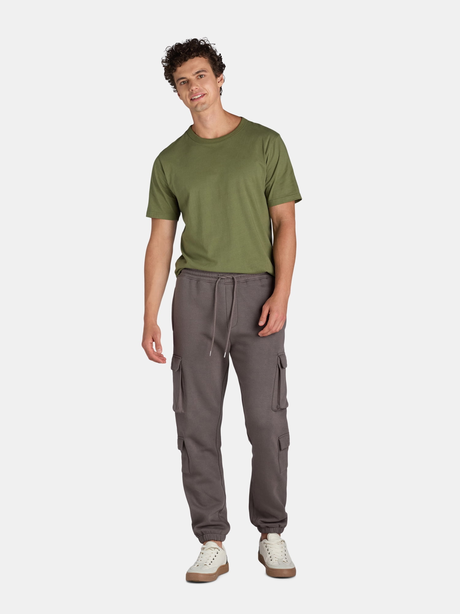 Hollywood Men s Fleece Cargo Joggers Sizes S XL Walmart