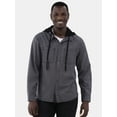 thumbnail image 1 of Hollywood Men's Denim Button Up Hooded Shacket with Long Sleeves, Sizes S-XL, 1 of 5