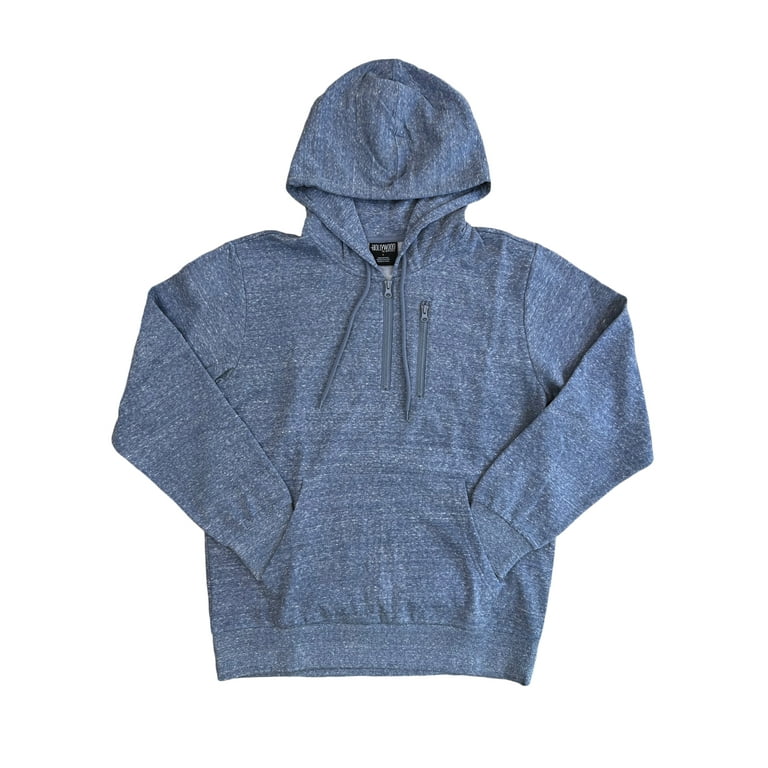 Hollywood Men s Half Zip Vintage Fleece Hoodie Sweatshirt Sizes S XL Mens Hoodies