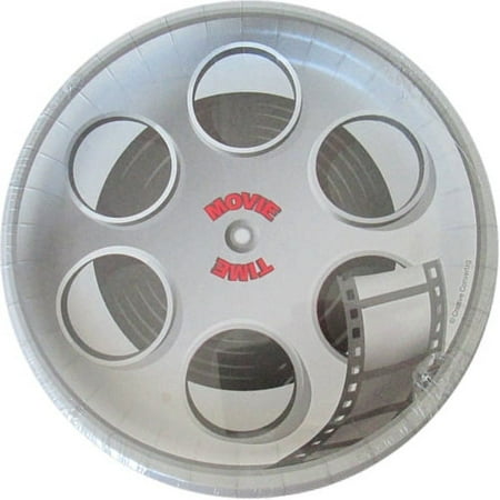Hollywood Movie Night 'Movie Time' Small Paper Plates (8ct)