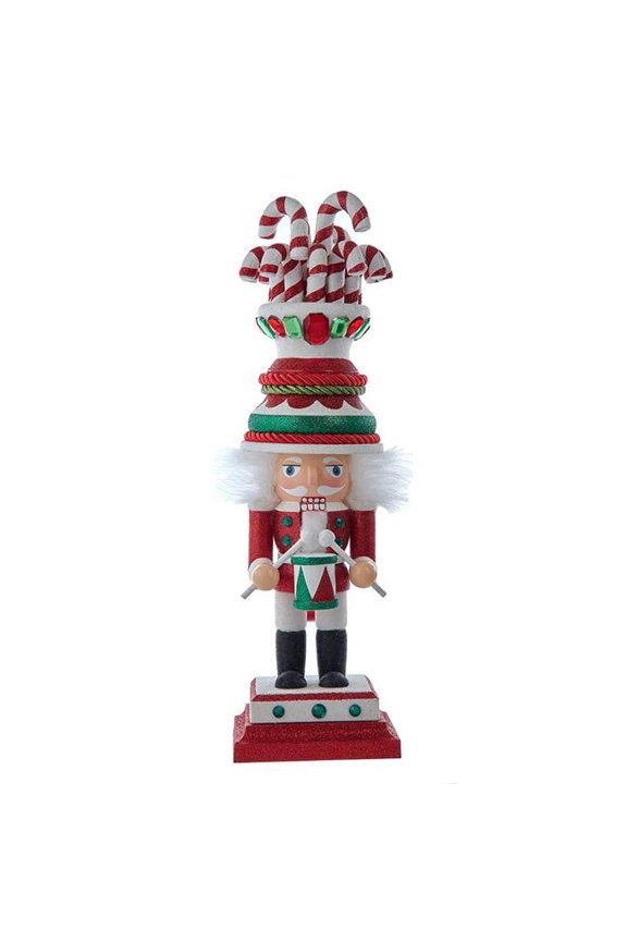 HA0707 16 in. Candy Cane Hat with Drum Nutcracker