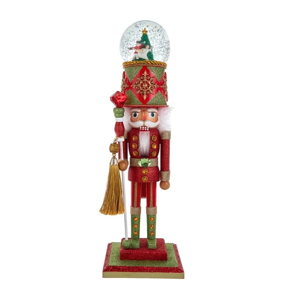 Kurt Adler 20-Inch Hollywood Nutcrackers Battery-Operated Light Up Animated Musical Water Globe Hat Nutcracker - N/A