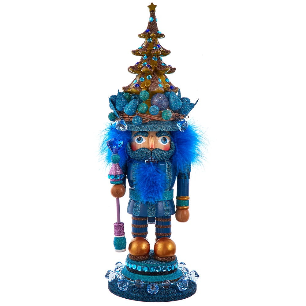 Hollywood Nutcrackers HA0694 18 in. Hollywood Blue with Tree Nutcracker