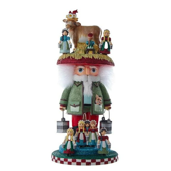 Hollywood Nutcrackers HA0717 16.5 in. 8 Maids A Milking Nutcracker