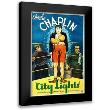 Hollywood Photo Archive 11x14 Black Modern Framed Museum Art Print Titled - Charlie Chaplin - City Lights, 1931