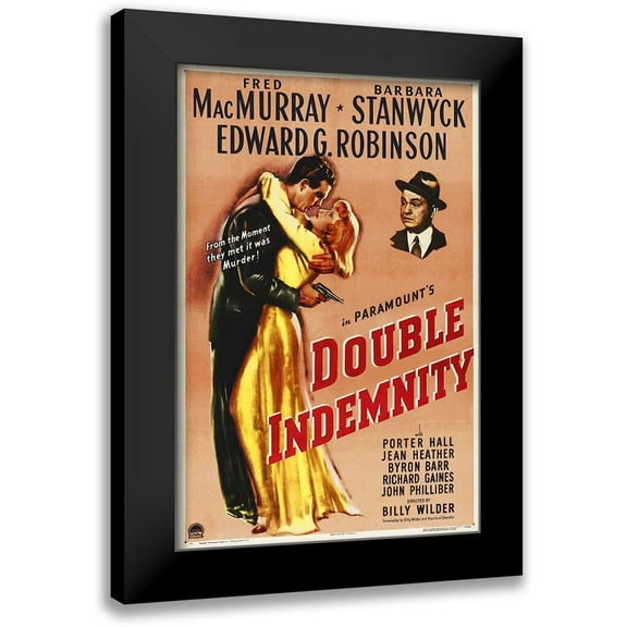 Hollywood Photo Archive 11x14 Black Modern Framed Museum Art Print Titled - Double Indemnity