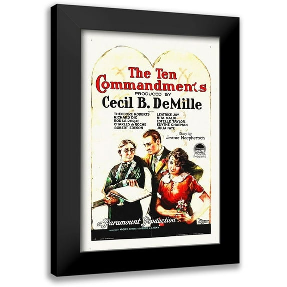 Hollywood Photo Archive 11x14 Black Modern Framed Museum Art Print Titled - The Ten Commandments