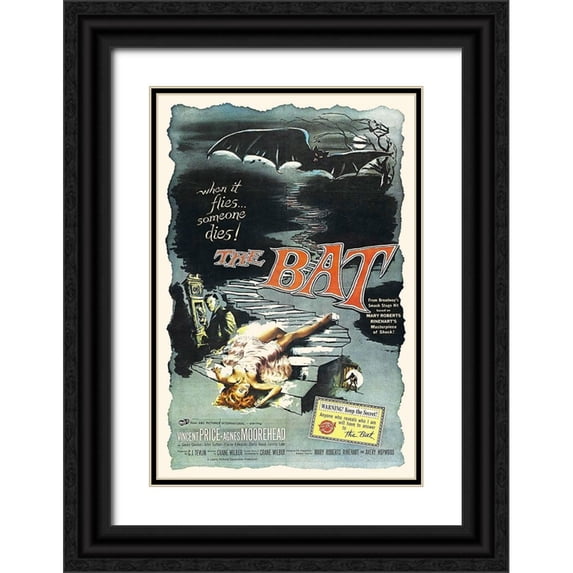 Hollywood Photo Archive 11x14 Black Ornate Wood Framed with Double Matting Museum Art Print Titled - The Bat