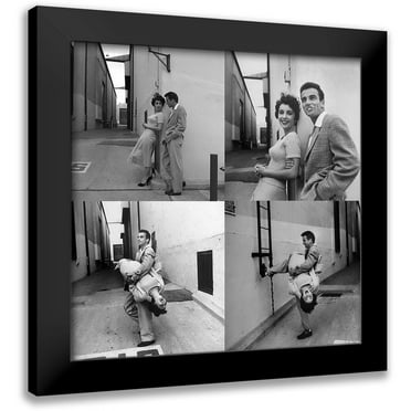 Hollywood Photo Archive 12x12 Black Modern Framed Museum Art Print Titled - Elizabeth Taylor and Montgomery Clift