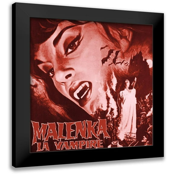 Hollywood Photo Archive 12x12 Black Modern Framed Museum Art Print Titled - French - Malenka La Vampire