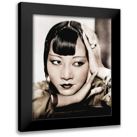 Hollywood Photo Archive 12x14 Black Modern Framed Museum Art Print Titled - Anna May Wong