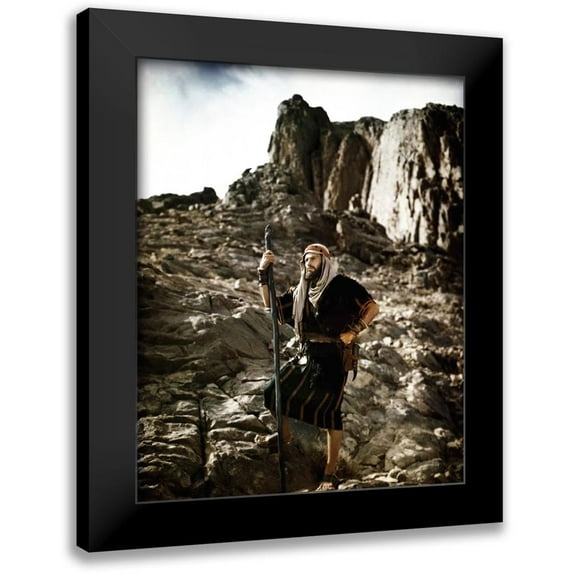 Hollywood Photo Archive 12x14 Black Modern Framed Museum Art Print Titled - Charlton Heston