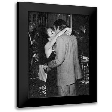 Hollywood Photo Archive 12x14 Black Modern Framed Museum Art Print Titled - Elizabeth Taylor and Richard Burton in 1975