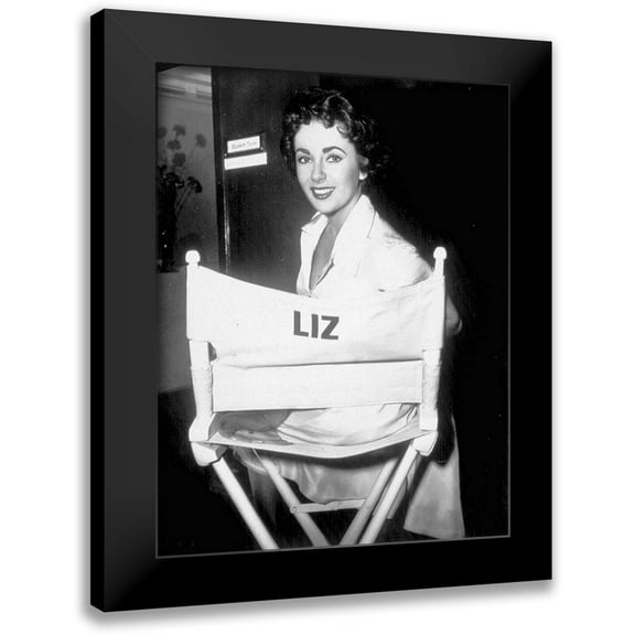 Hollywood Photo Archive 12x14 Black Modern Framed Museum Art Print Titled - Elizabeth Taylor