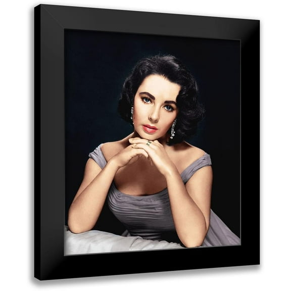 Hollywood Photo Archive 12x14 Black Modern Framed Museum Art Print Titled - Elizabeth Taylor
