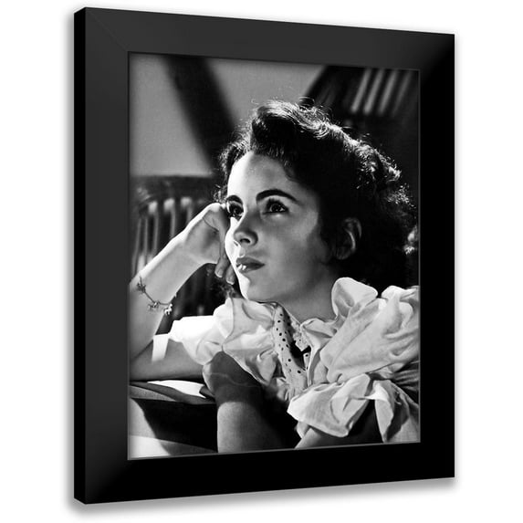 Hollywood Photo Archive 12x14 Black Modern Framed Museum Art Print Titled - Elizabeth Taylor